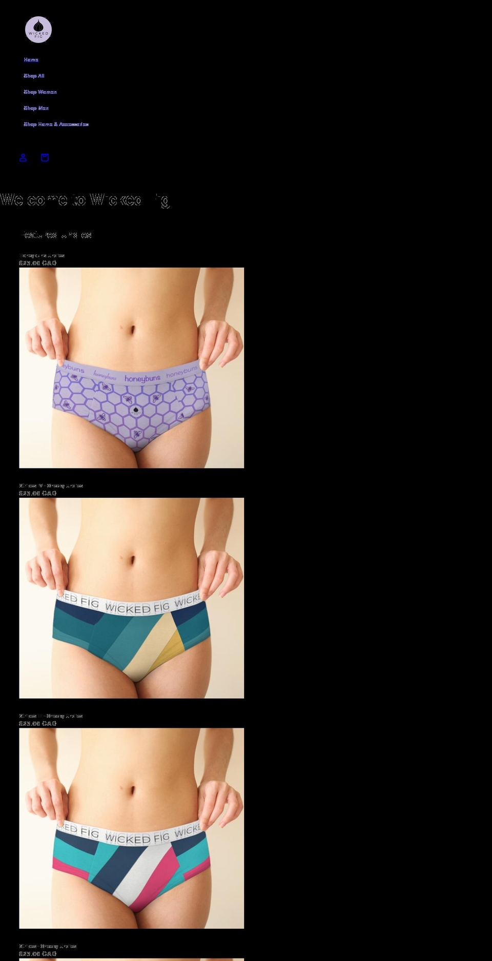 wickedfig.com shopify website screenshot