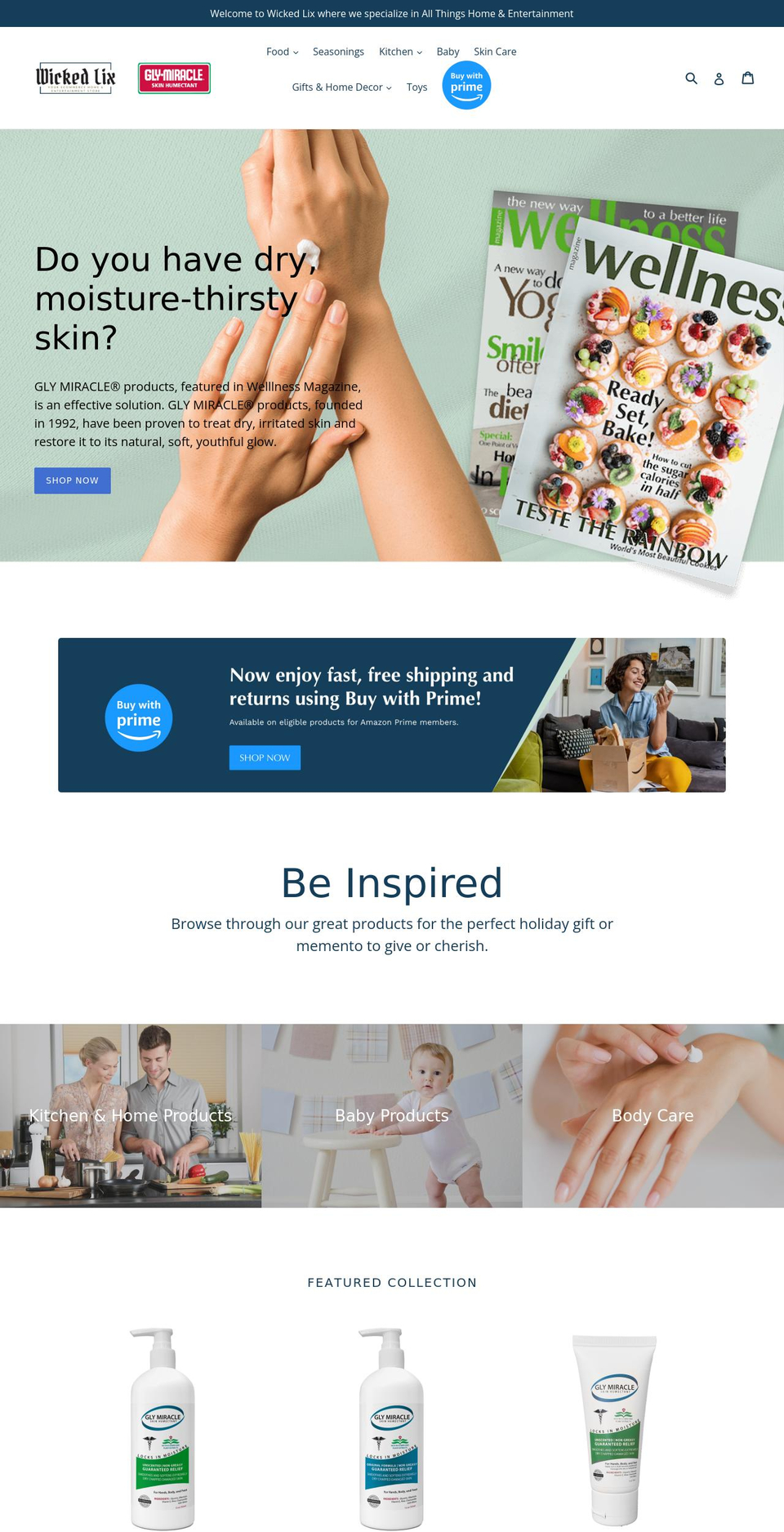wickedlix.com shopify website screenshot