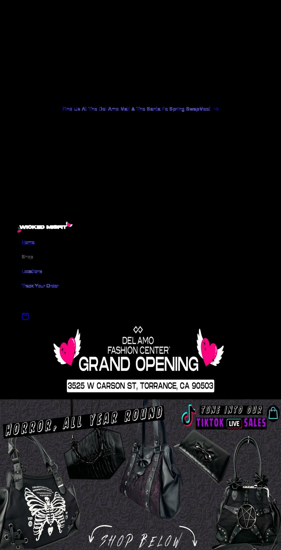 wickedmisfit.com shopify website screenshot