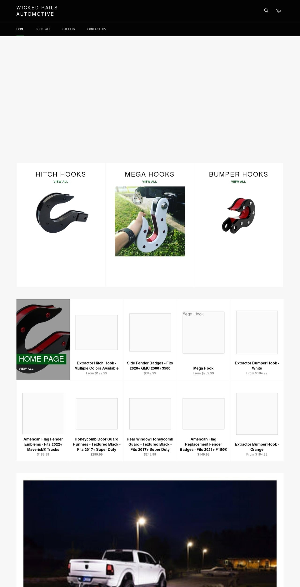 wickedrails.com shopify website screenshot