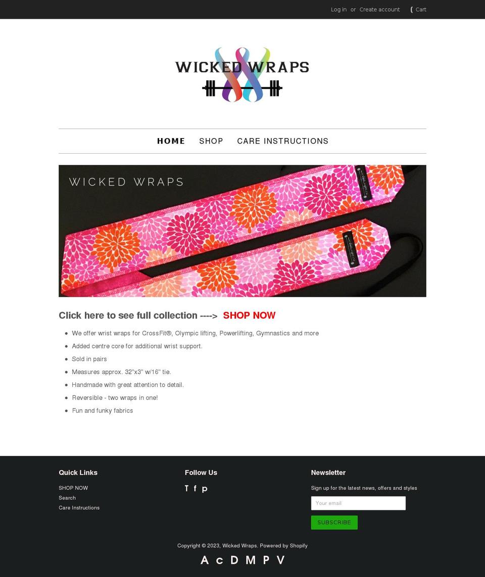 wickedwraps.ca shopify website screenshot