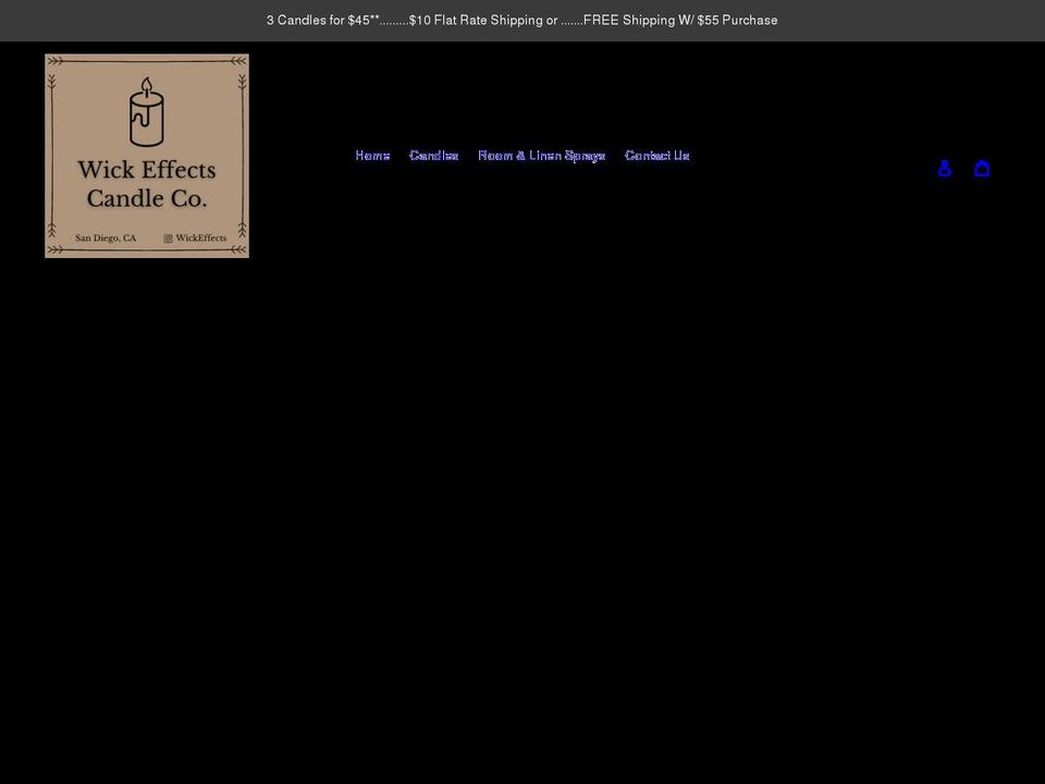 wickeffects.com shopify website screenshot