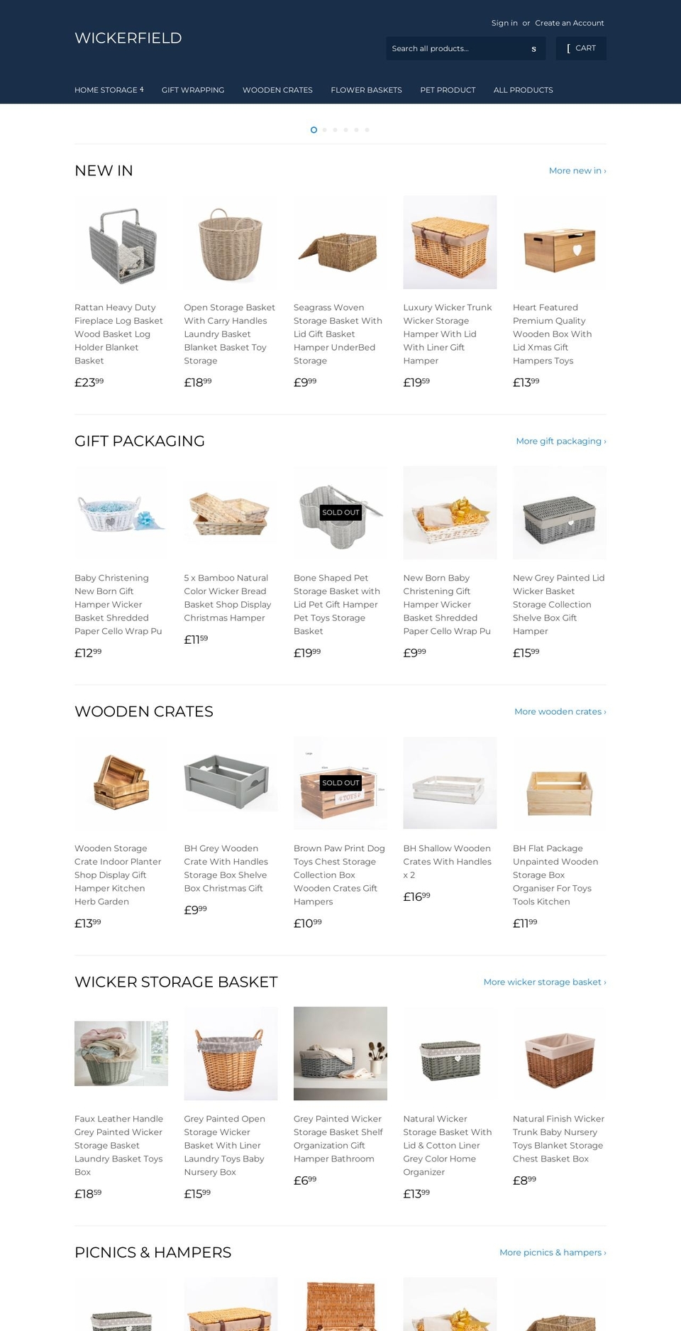 wickerfield.co.uk shopify website screenshot