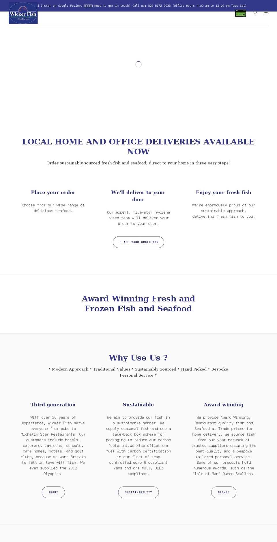 wickerfish.co.uk shopify website screenshot