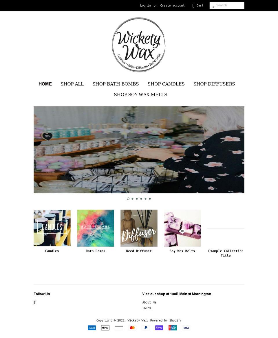 wicketywax.com.au shopify website screenshot