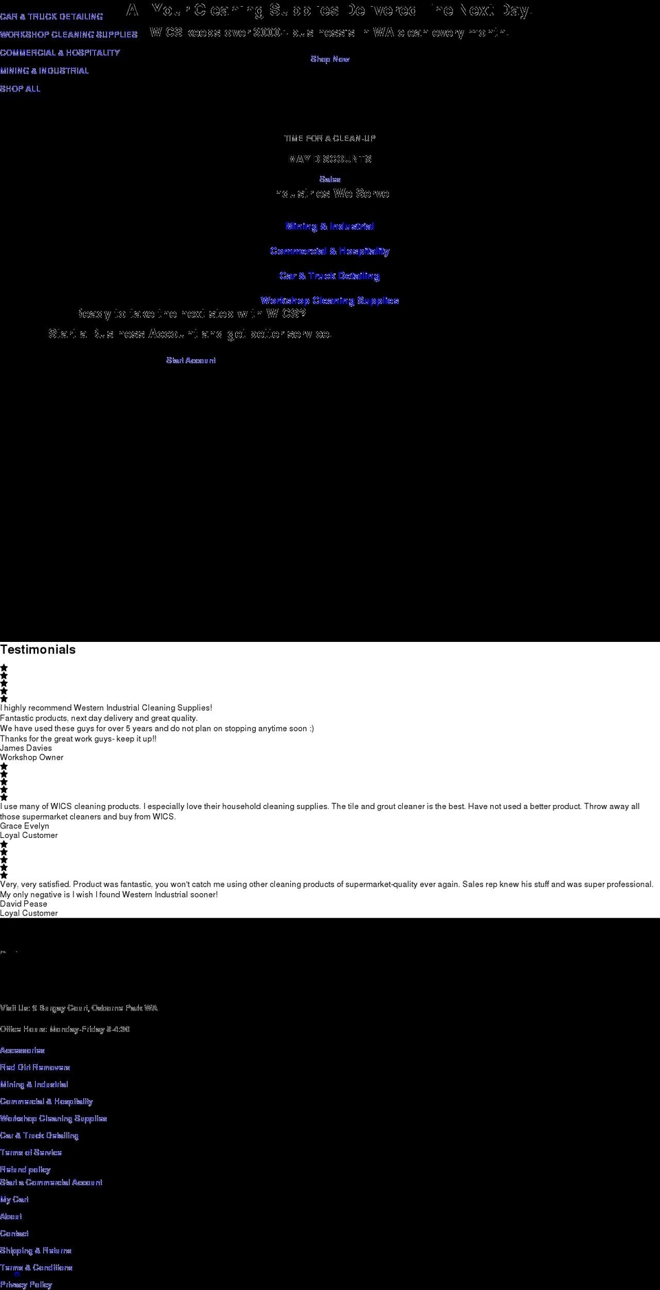 wics.com.au shopify website screenshot