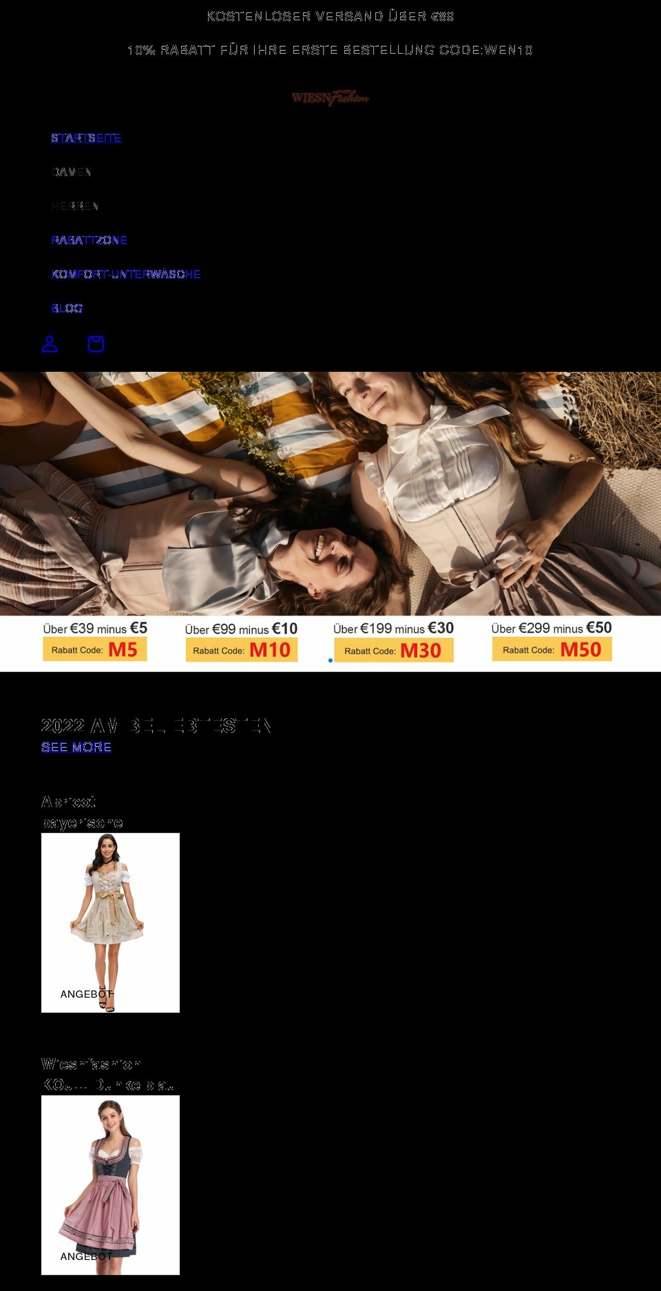 wiesnfashion.com shopify website screenshot