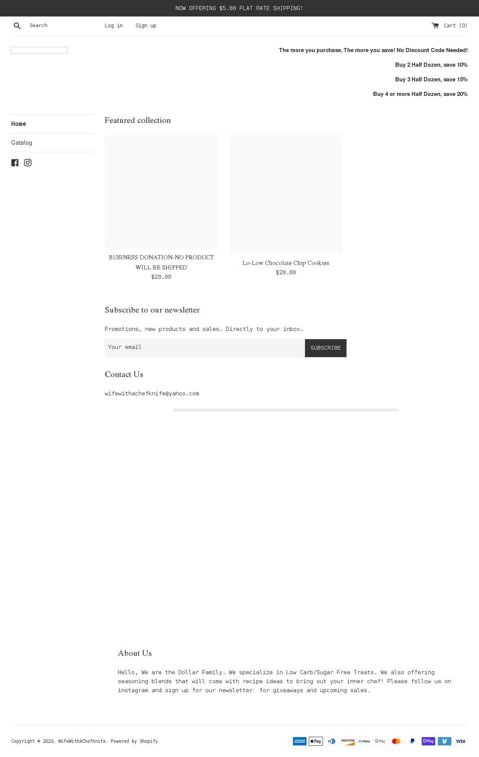 wifewithachefknife.com shopify website screenshot