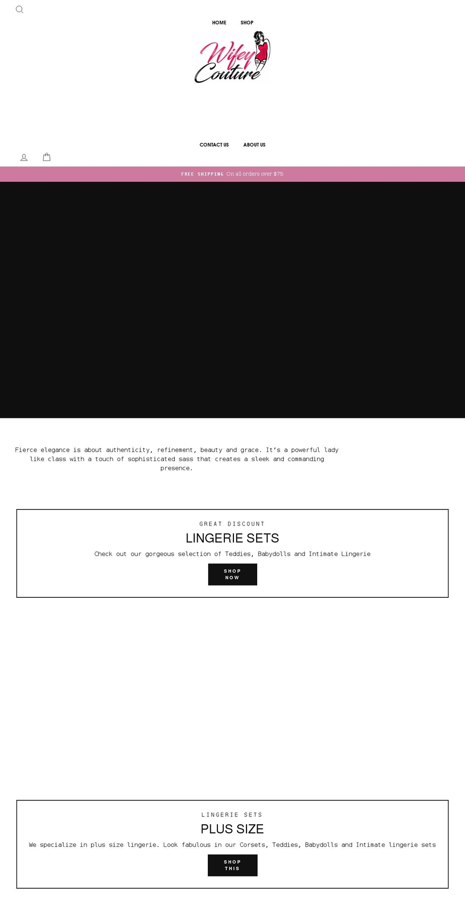 wifeycouture.com shopify website screenshot