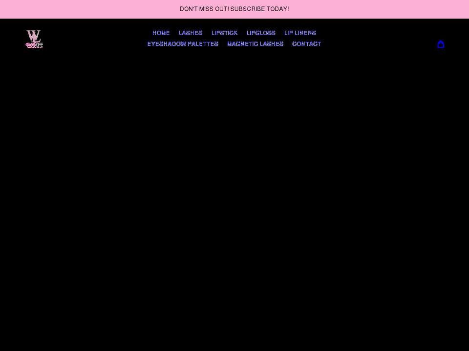 wifeylifecosmetics.com shopify website screenshot