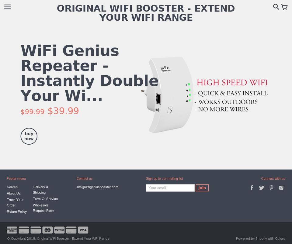 color Shopify theme site example wifigeniusboaster.com