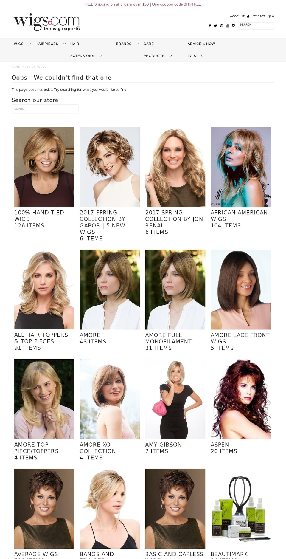 wigdiscounts.com shopify website screenshot