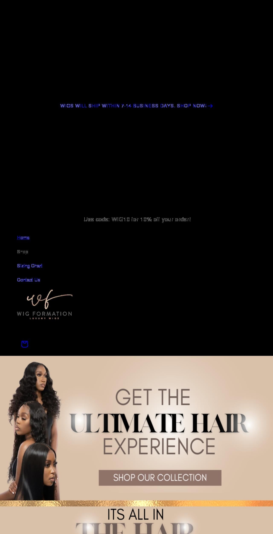 wigformation.com shopify website screenshot