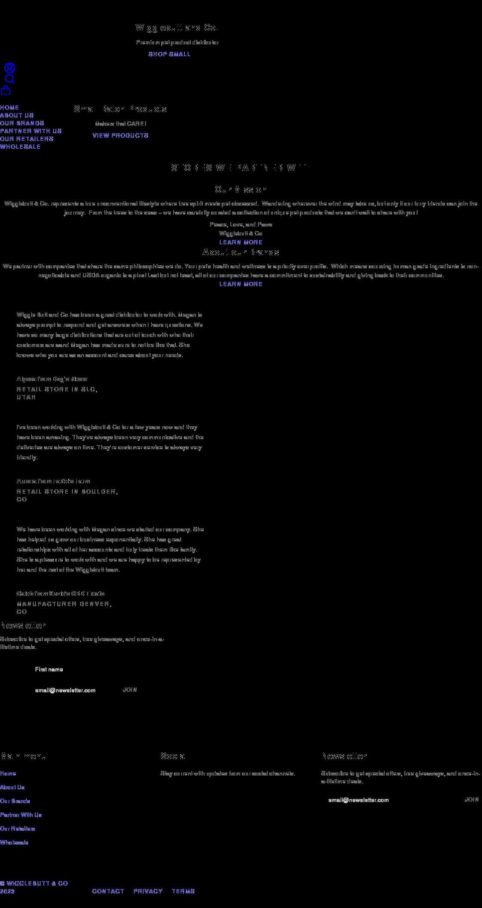 wigglebuttandco.com shopify website screenshot