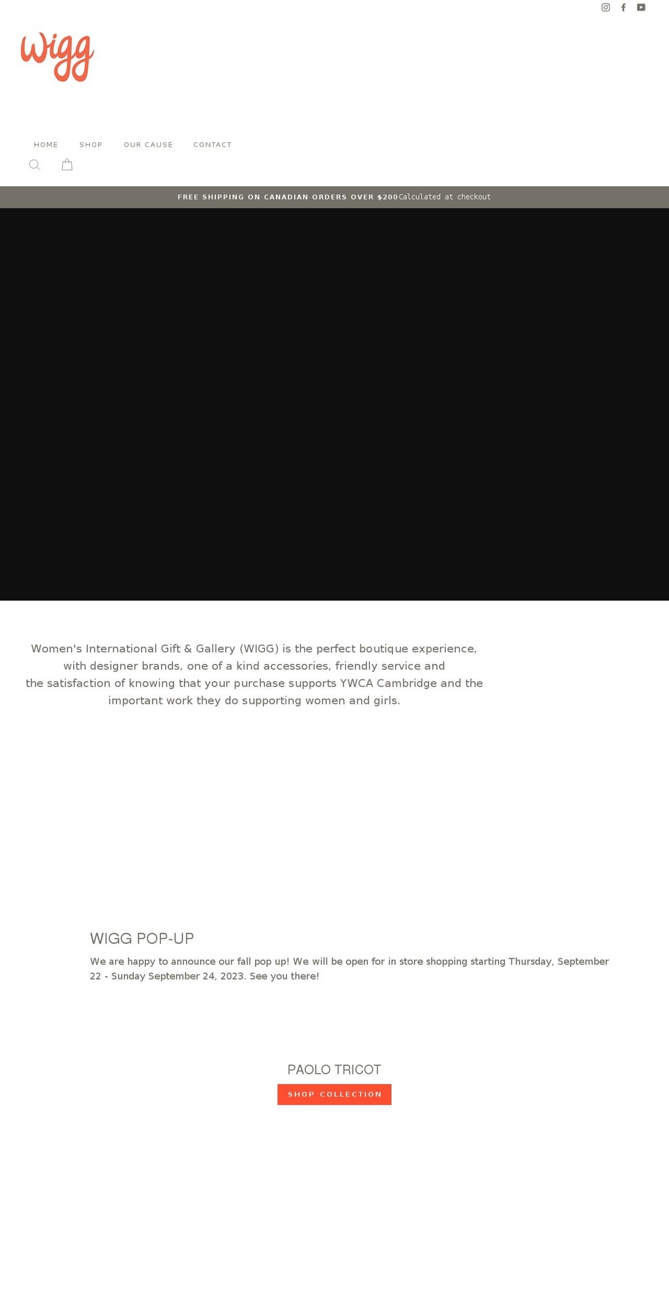 wiggonline.com shopify website screenshot
