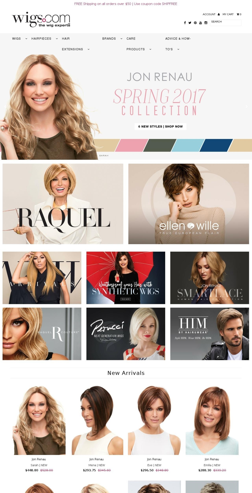 wigs-hairpieces.com shopify website screenshot
