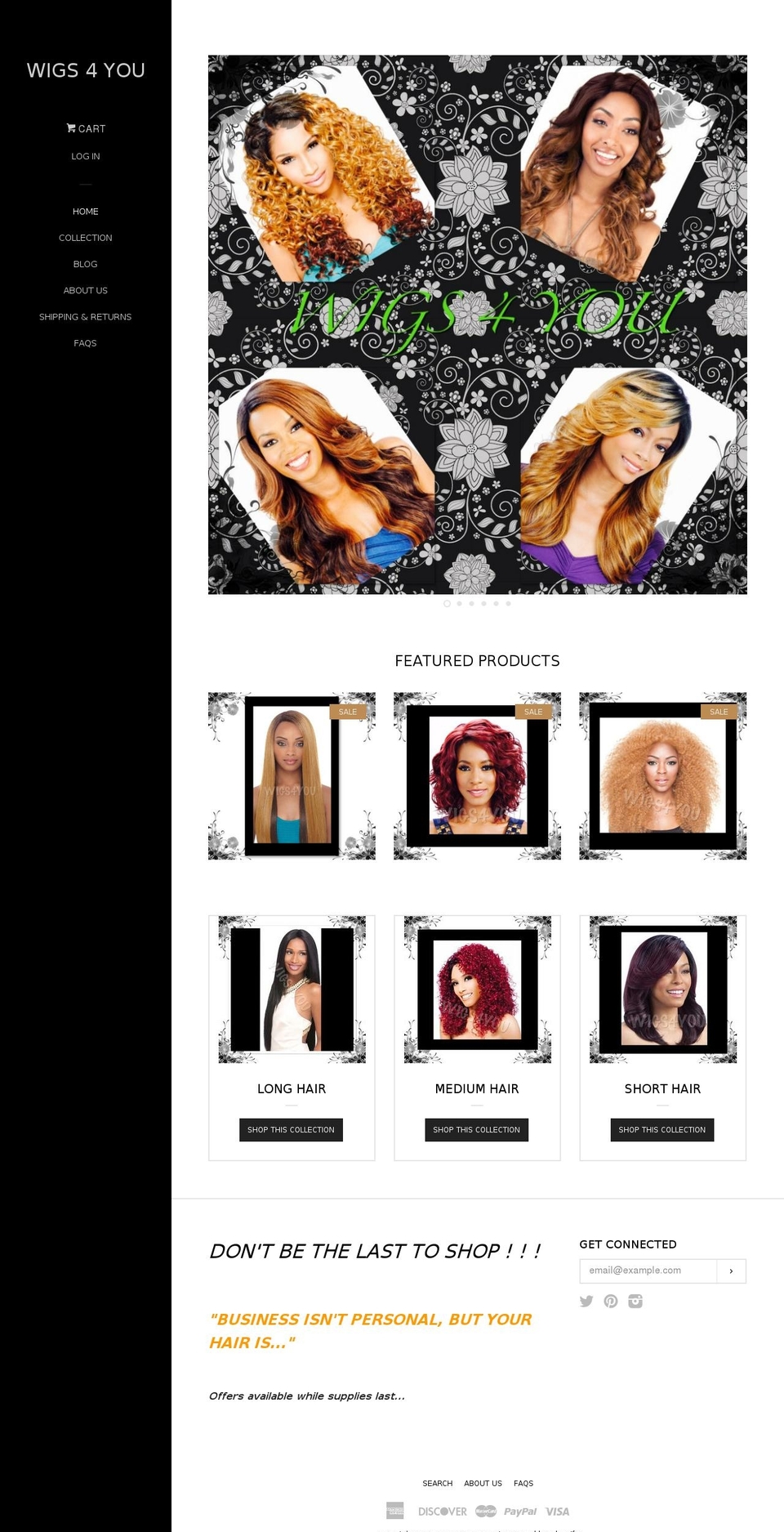 wigs4youuu.com shopify website screenshot