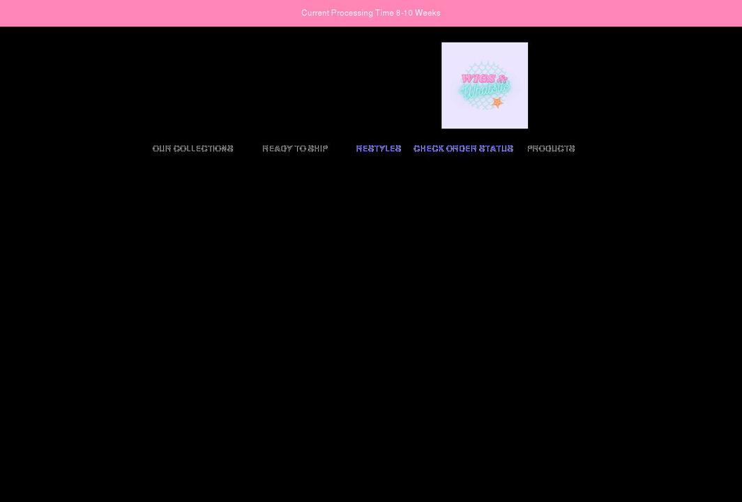 wigsandwhatsits.com shopify website screenshot