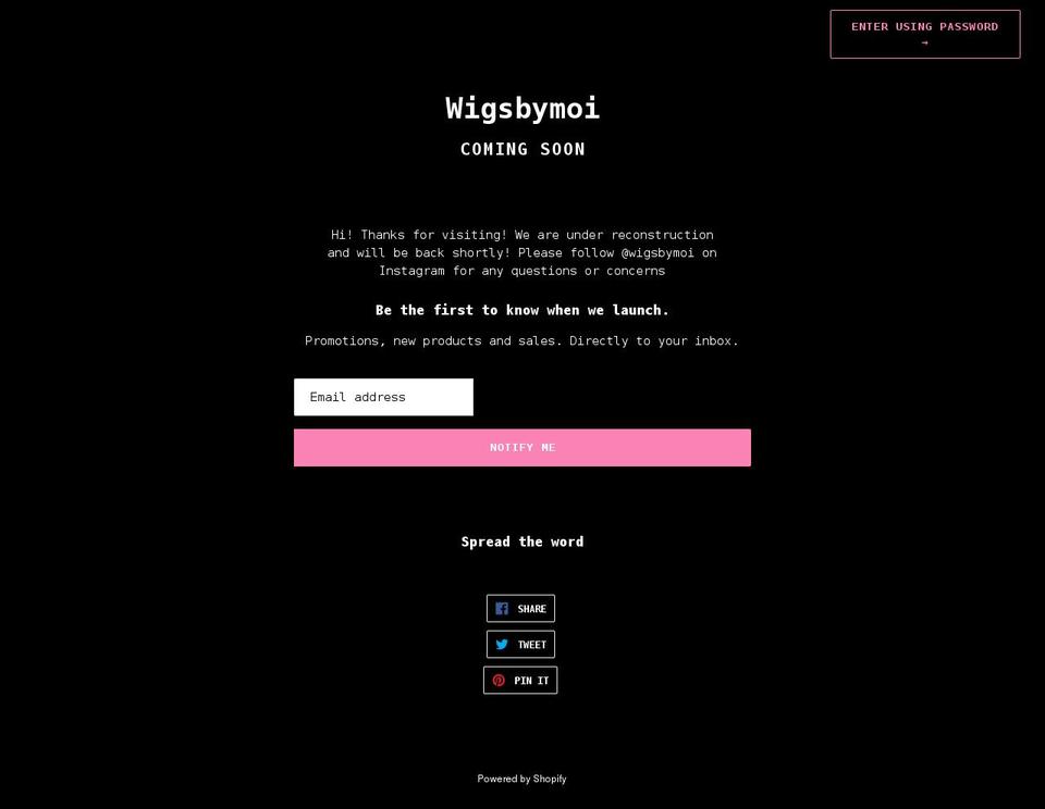 wigsbymoi.com shopify website screenshot