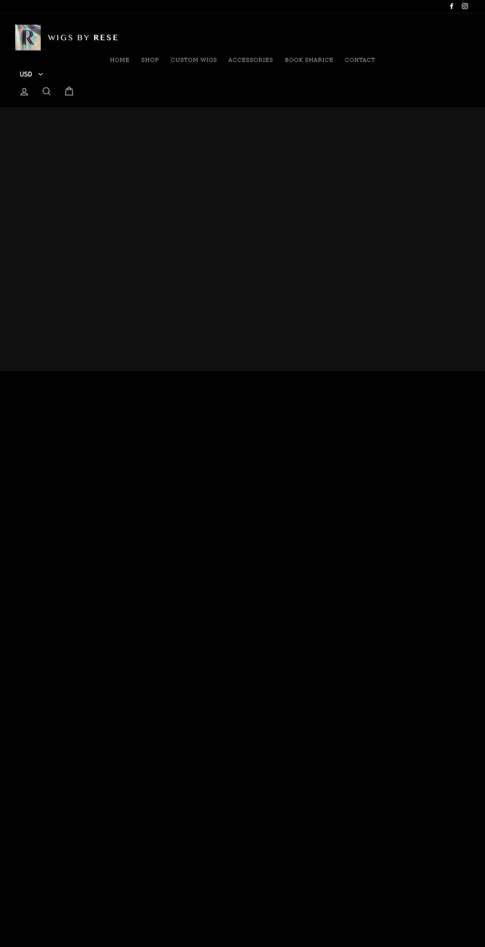 wigsbyrese.com shopify website screenshot