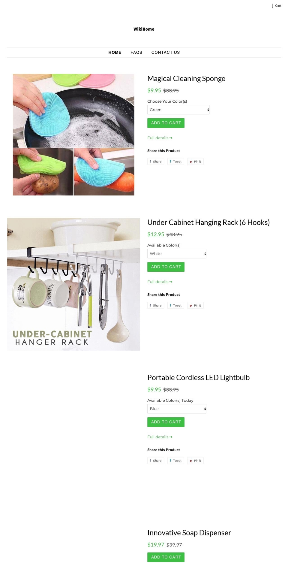 wiki-home.com shopify website screenshot