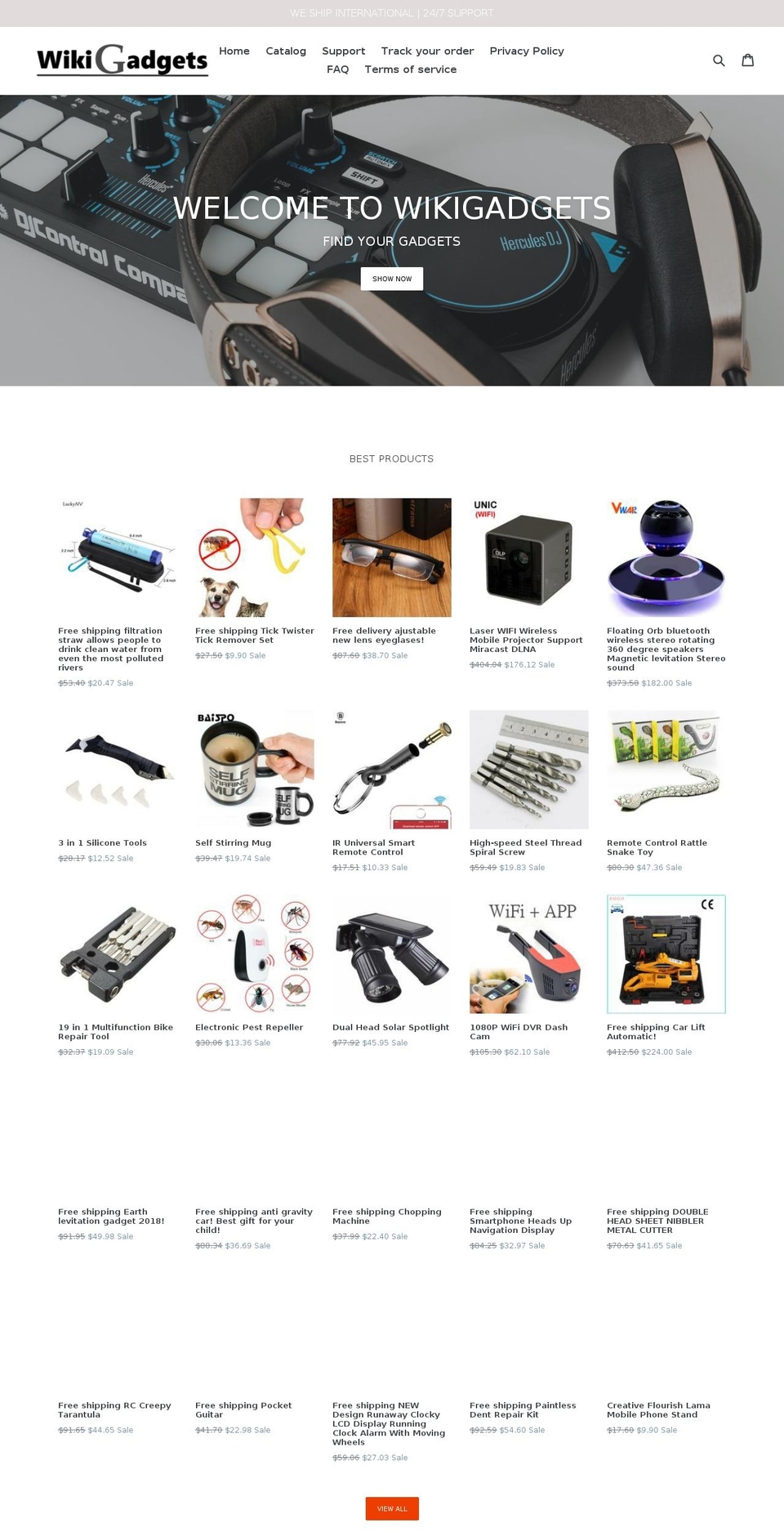 wikigadgets.net shopify website screenshot
