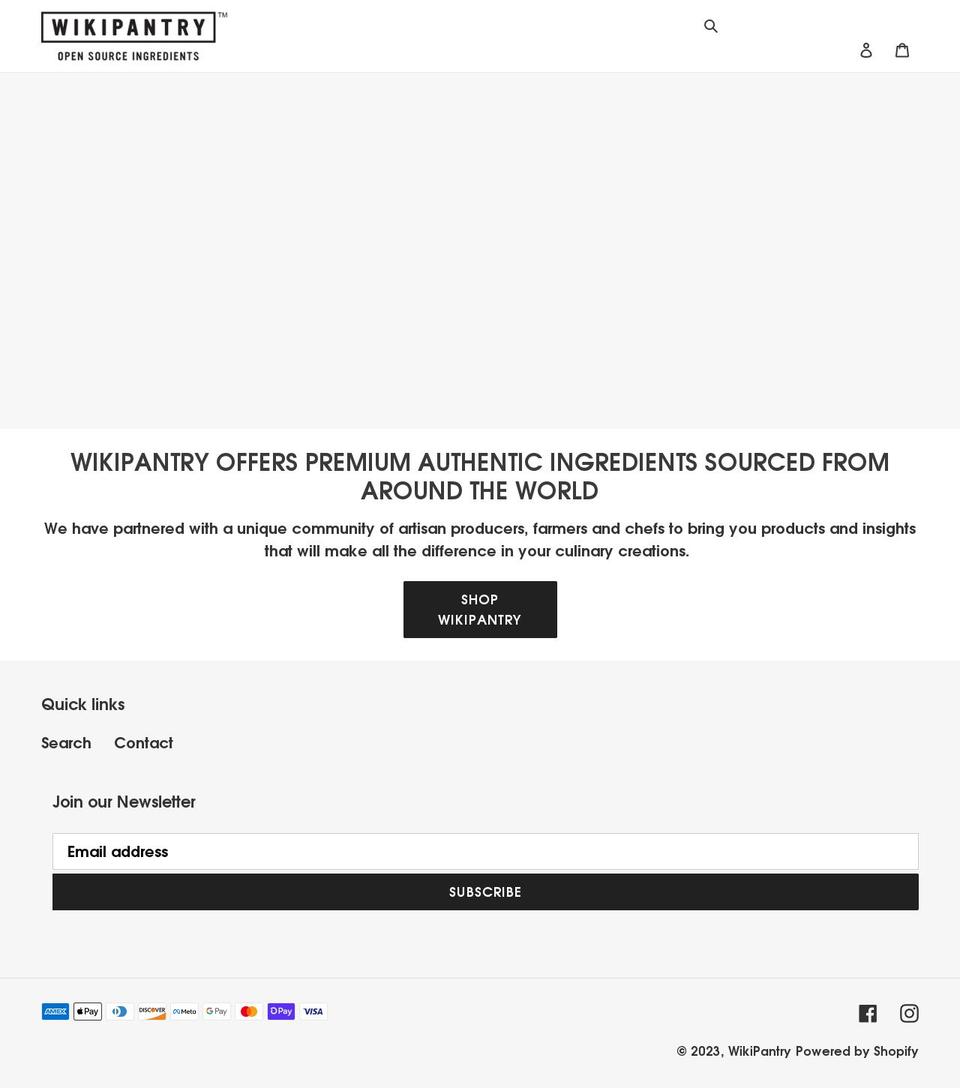 wikipantry.com shopify website screenshot