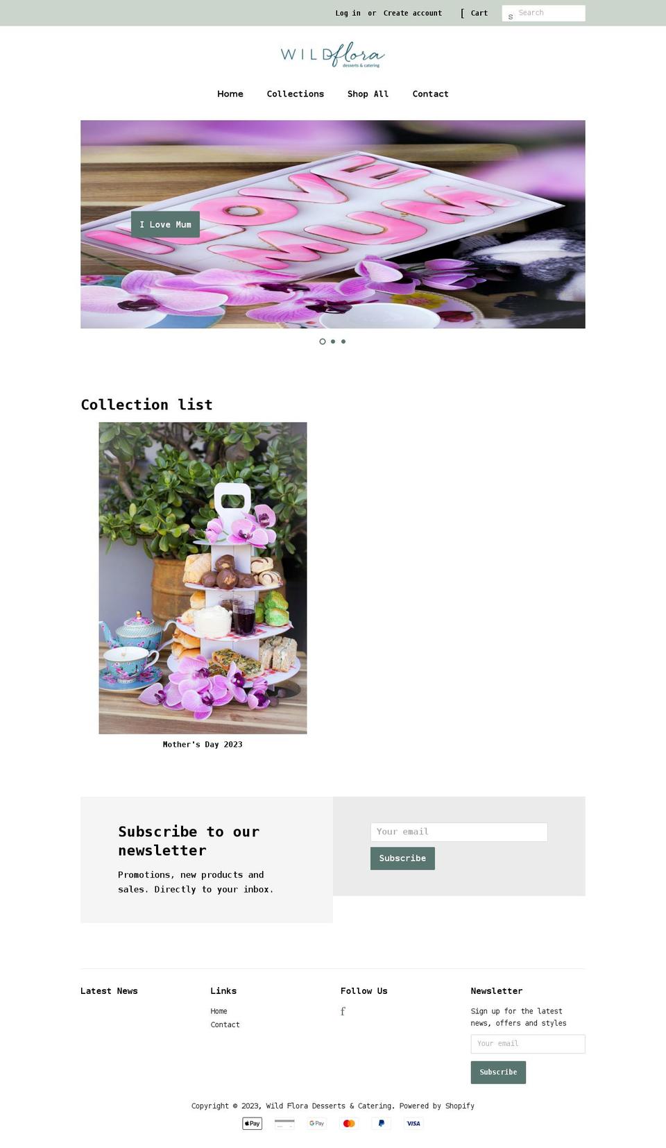 wild-flora.com.au shopify website screenshot