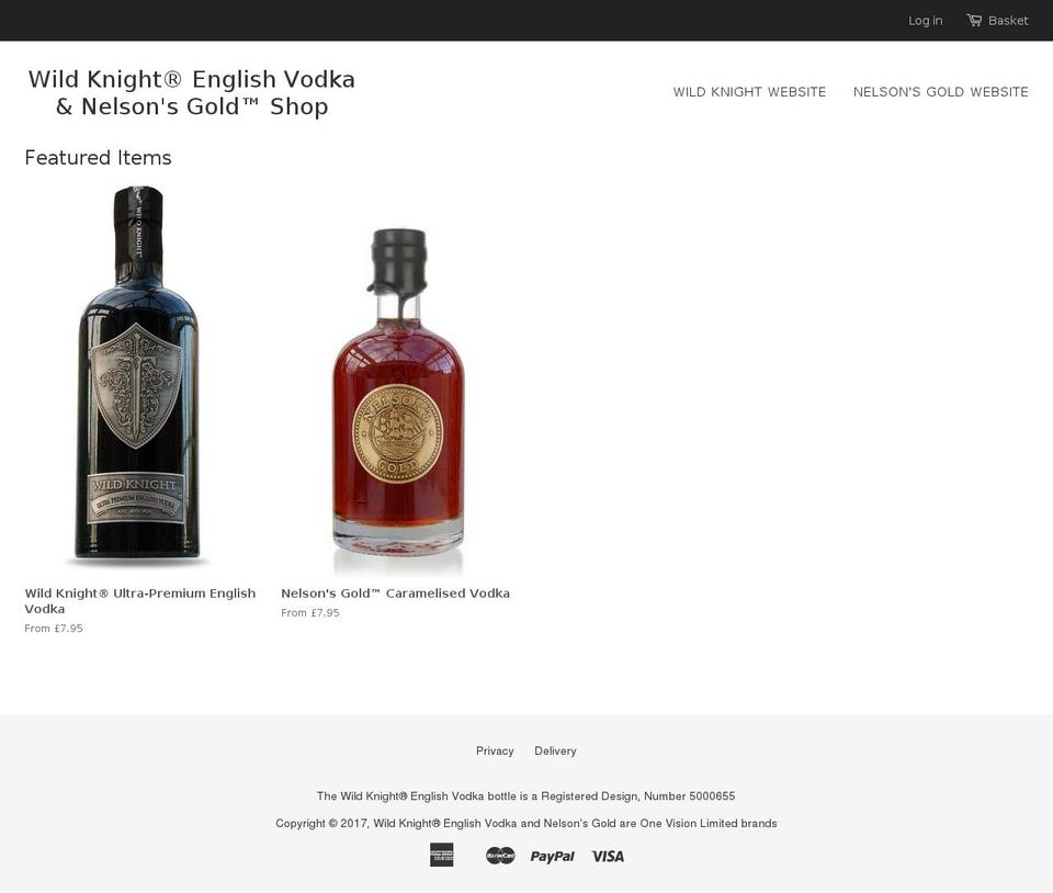 wild-knight-vodka.myshopify.com shopify website screenshot