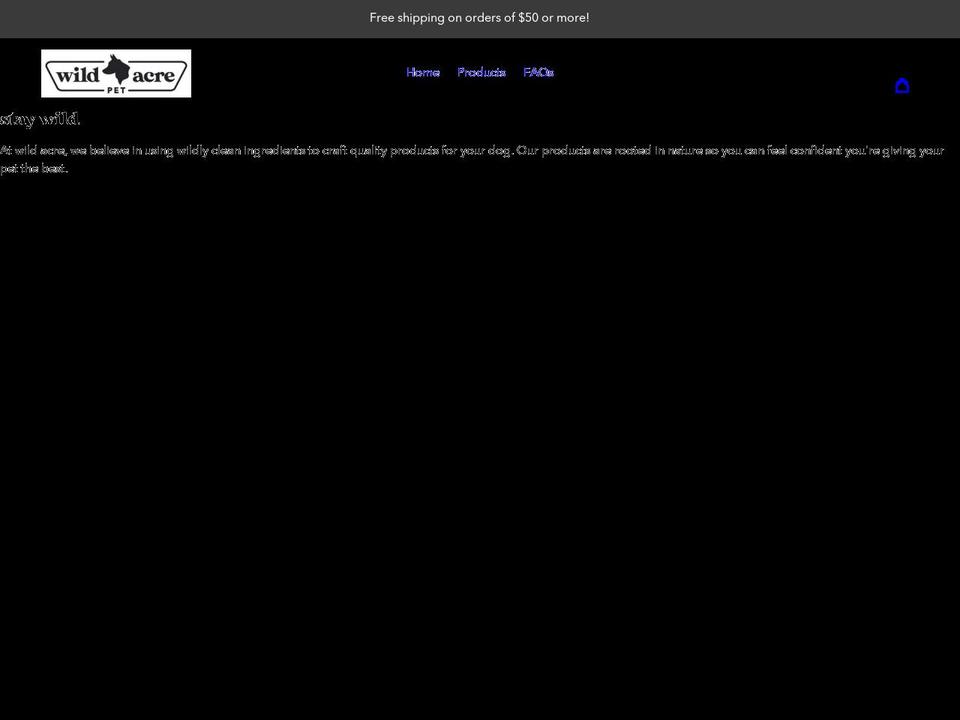wildacrepet.com shopify website screenshot