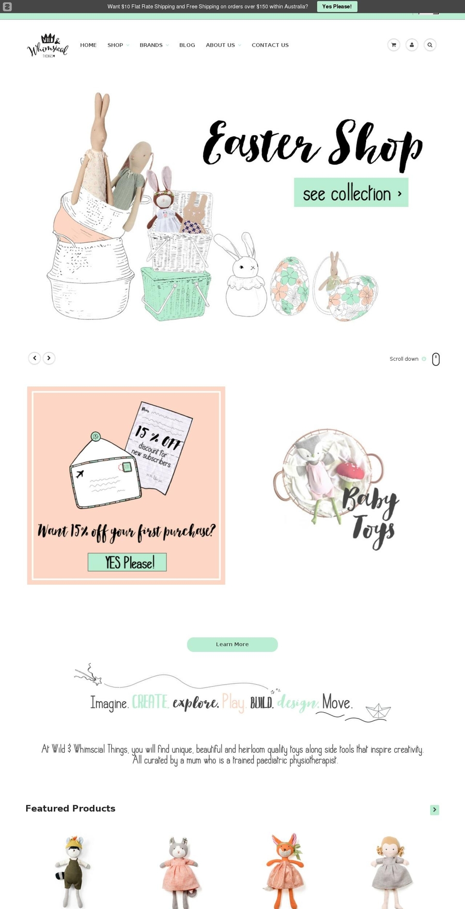 wildandwhimsicalthings.com shopify website screenshot