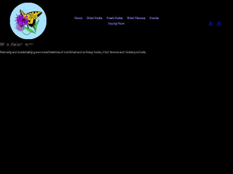 wildasterfarm.com shopify website screenshot