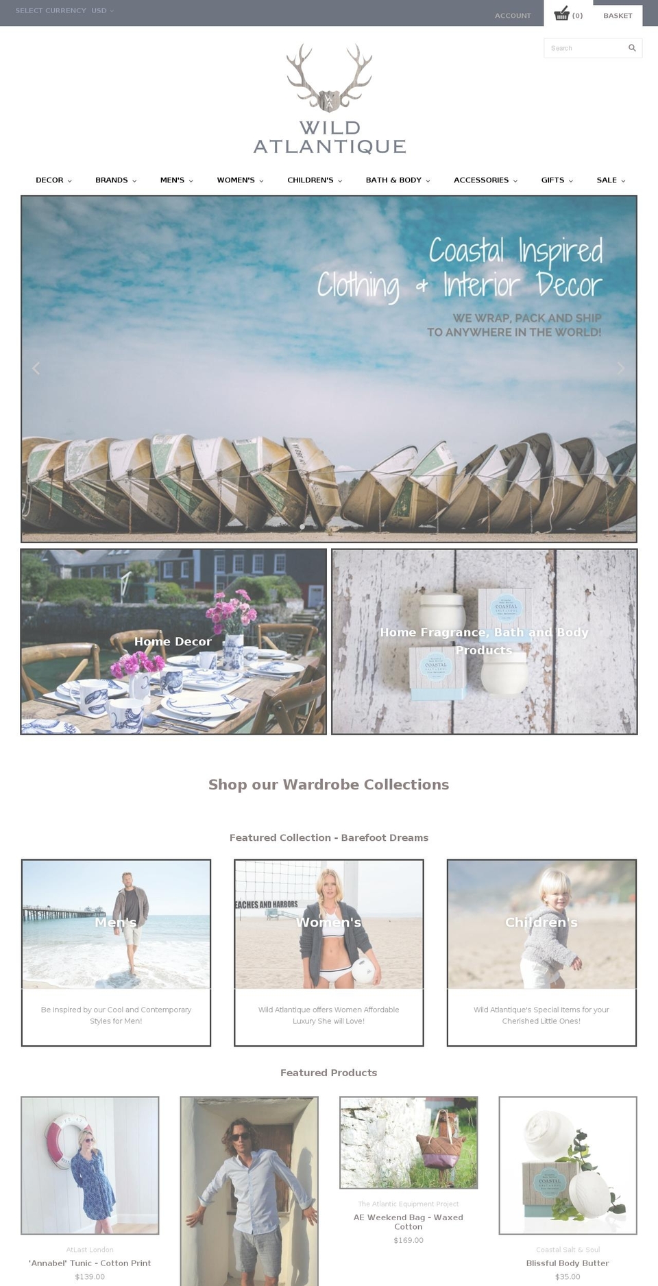 wildatlantique.com shopify website screenshot