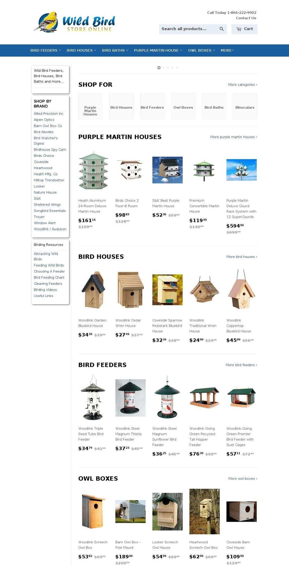 wildbirdstoreonline.com shopify website screenshot