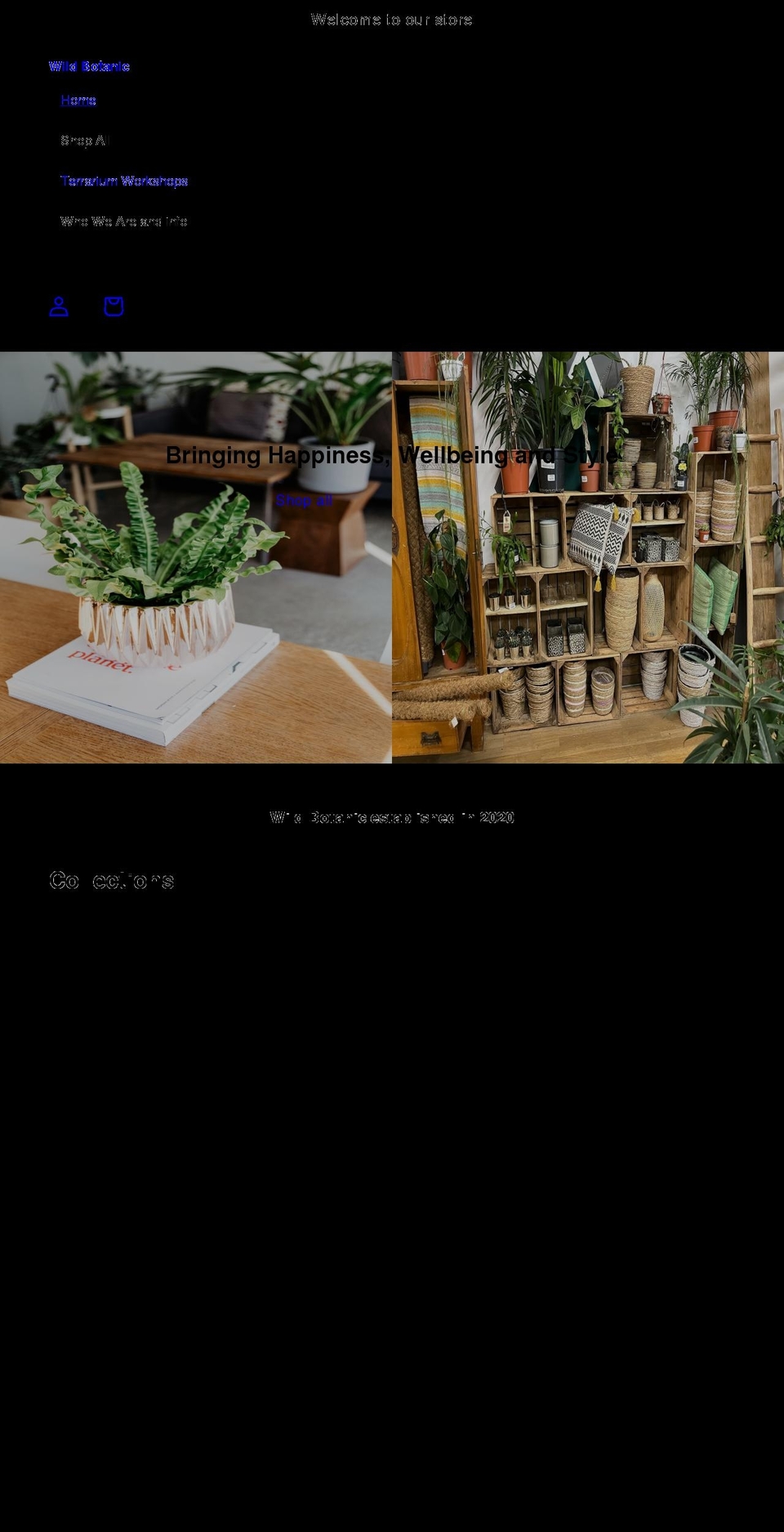 wildbotanic.co.uk shopify website screenshot