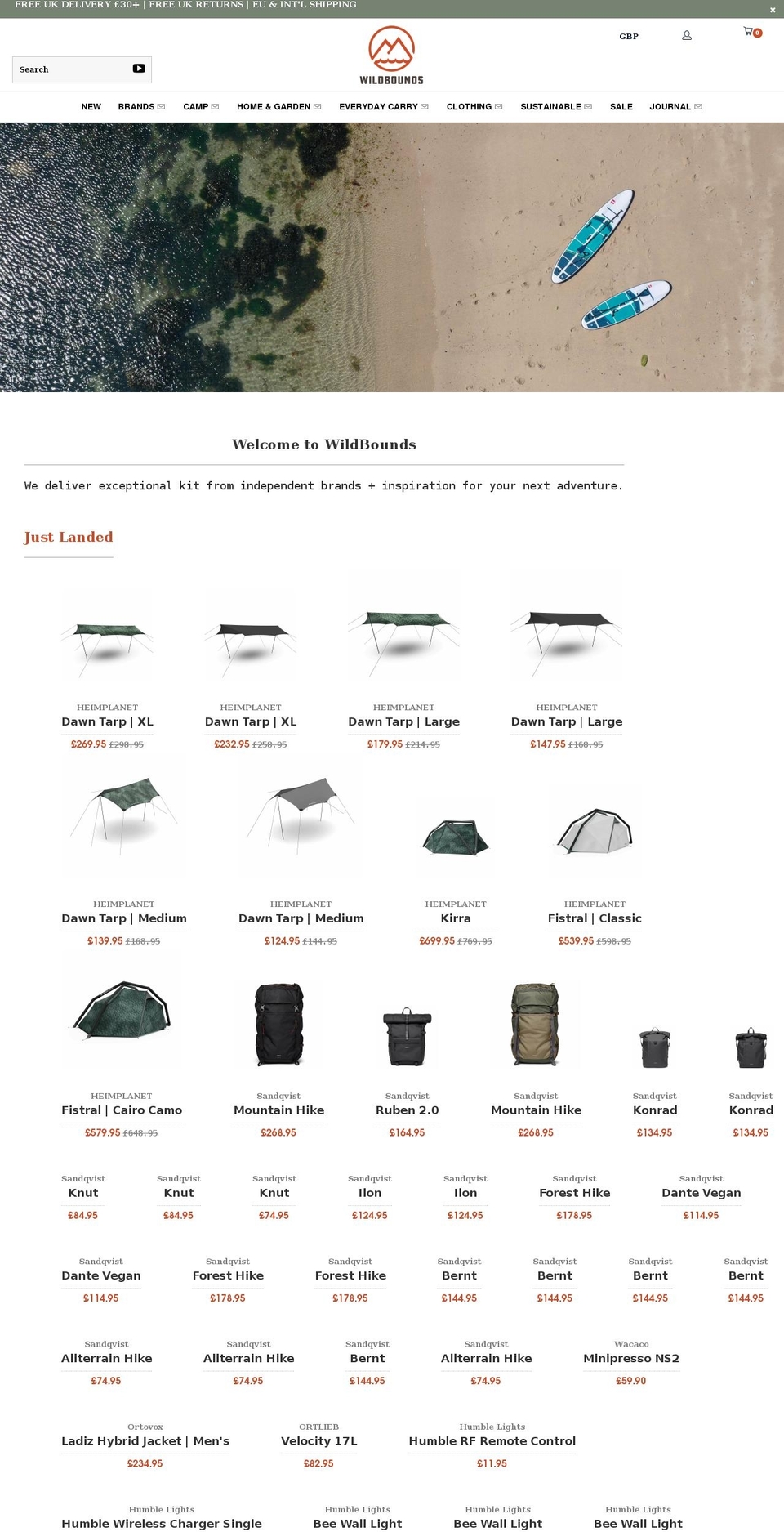 wildbounds.com shopify website screenshot