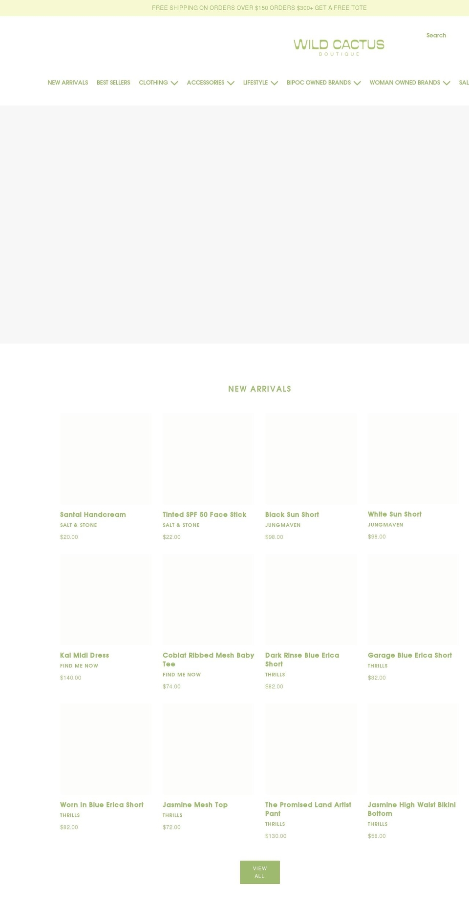 wildcactuscompany.com shopify website screenshot