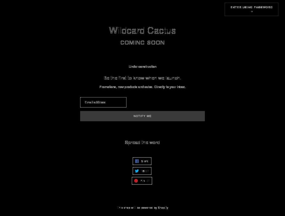wildcardcactus.com shopify website screenshot
