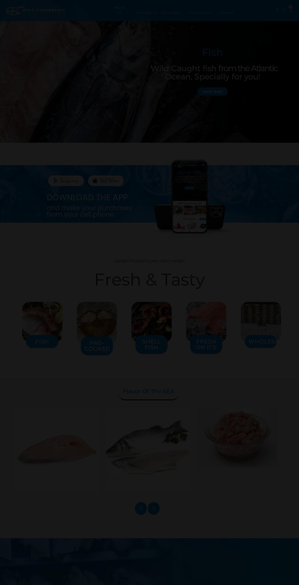 wildcaribbeanseafood.com shopify website screenshot