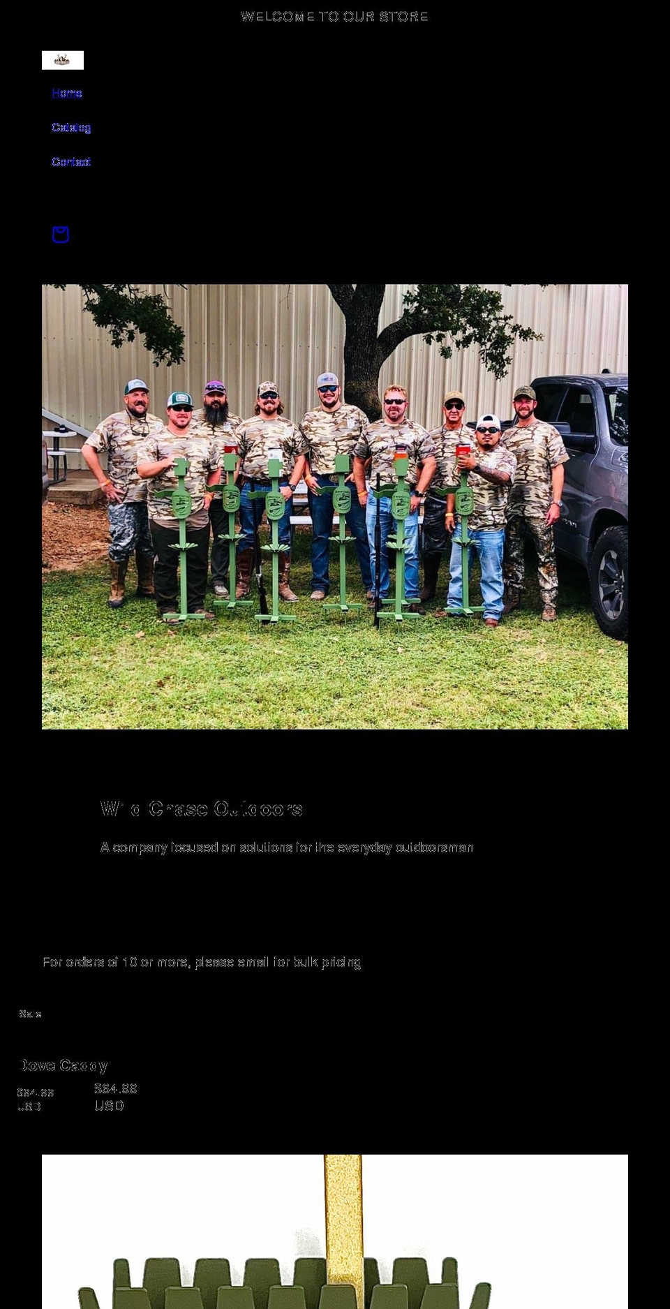 wildchaseoutdoors.com shopify website screenshot