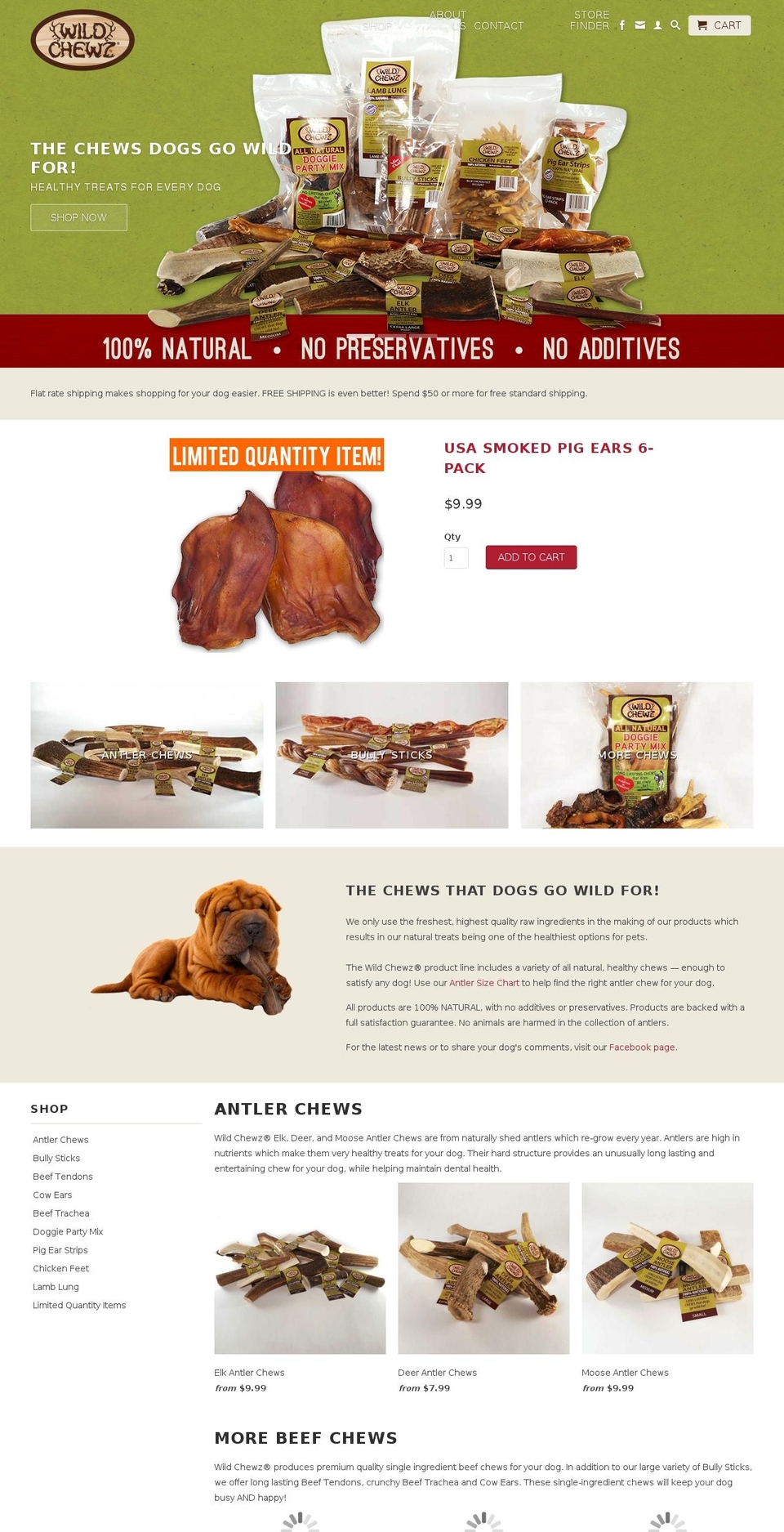 wildchewz.com shopify website screenshot