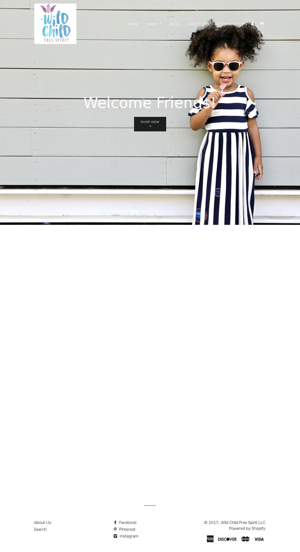 wildchildfreespiritco.com shopify website screenshot
