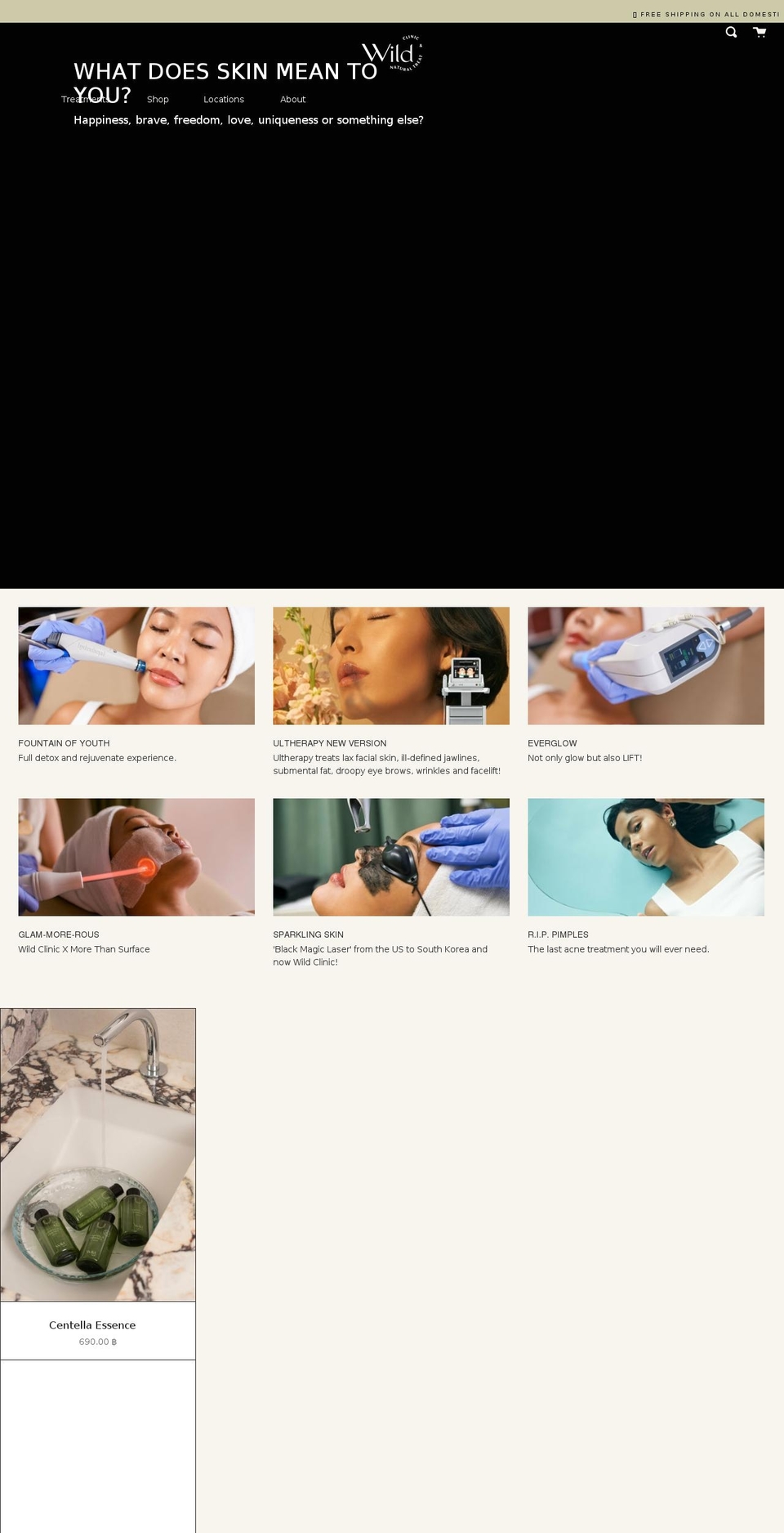 wildclinicandnaturaltreat.com shopify website screenshot