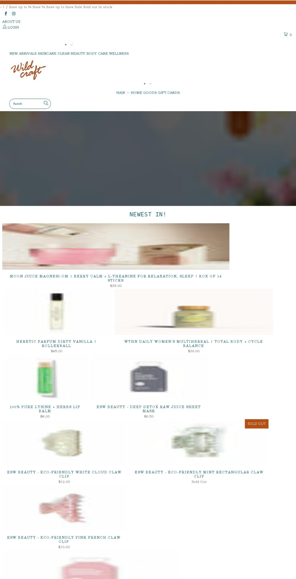 wildcraftcharleston.com shopify website screenshot