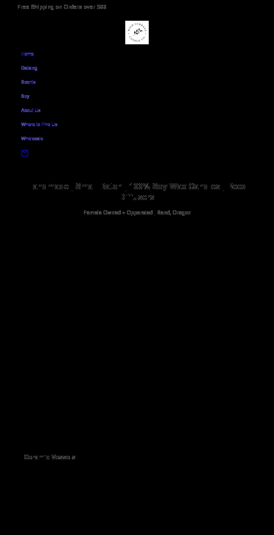 wildcurrantcandle.com shopify website screenshot