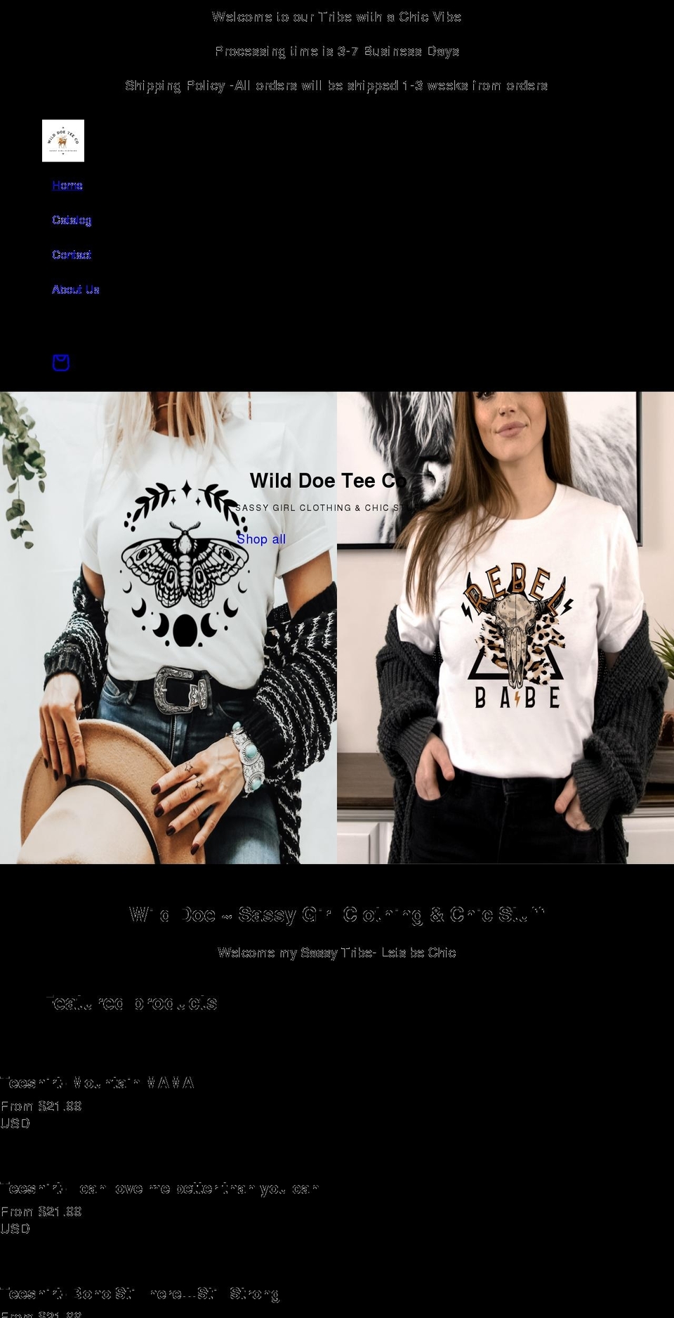wilddoeco.com shopify website screenshot