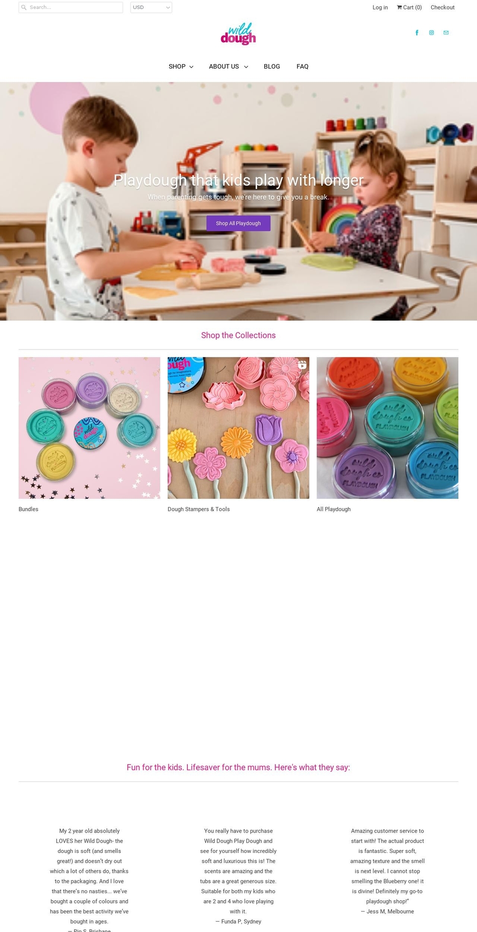wilddoughco.com shopify website screenshot