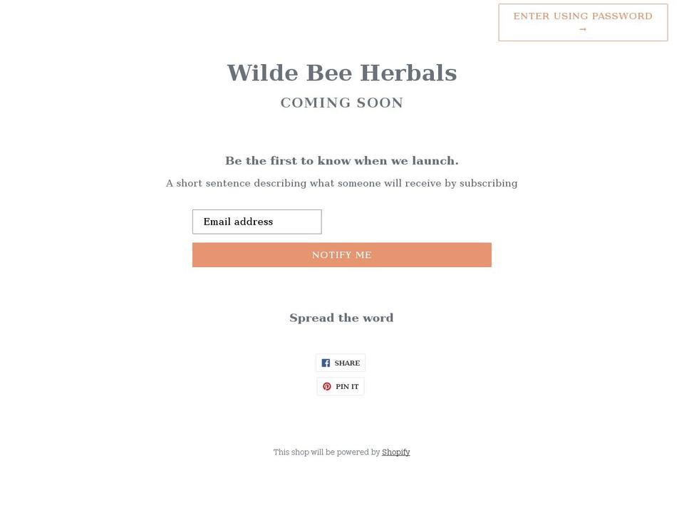 wildearthsupplements.com shopify website screenshot