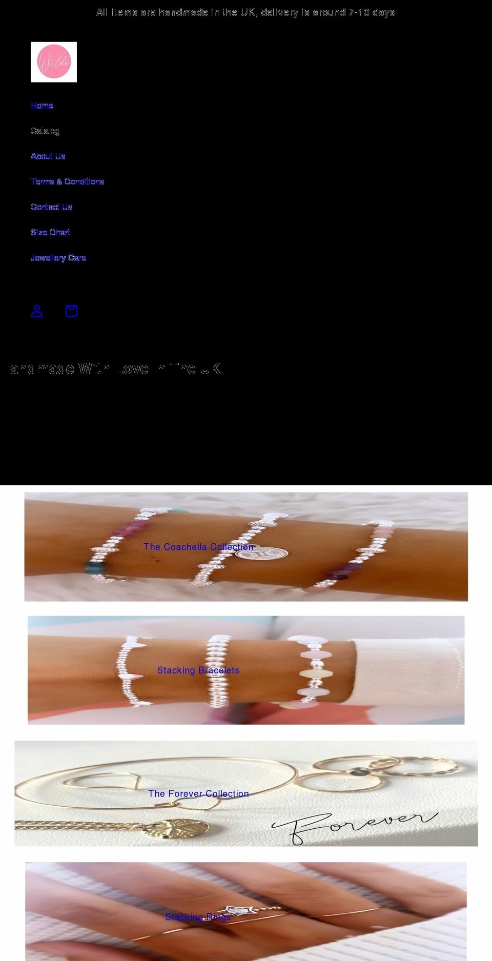 wildecreationsuk.co.uk shopify website screenshot