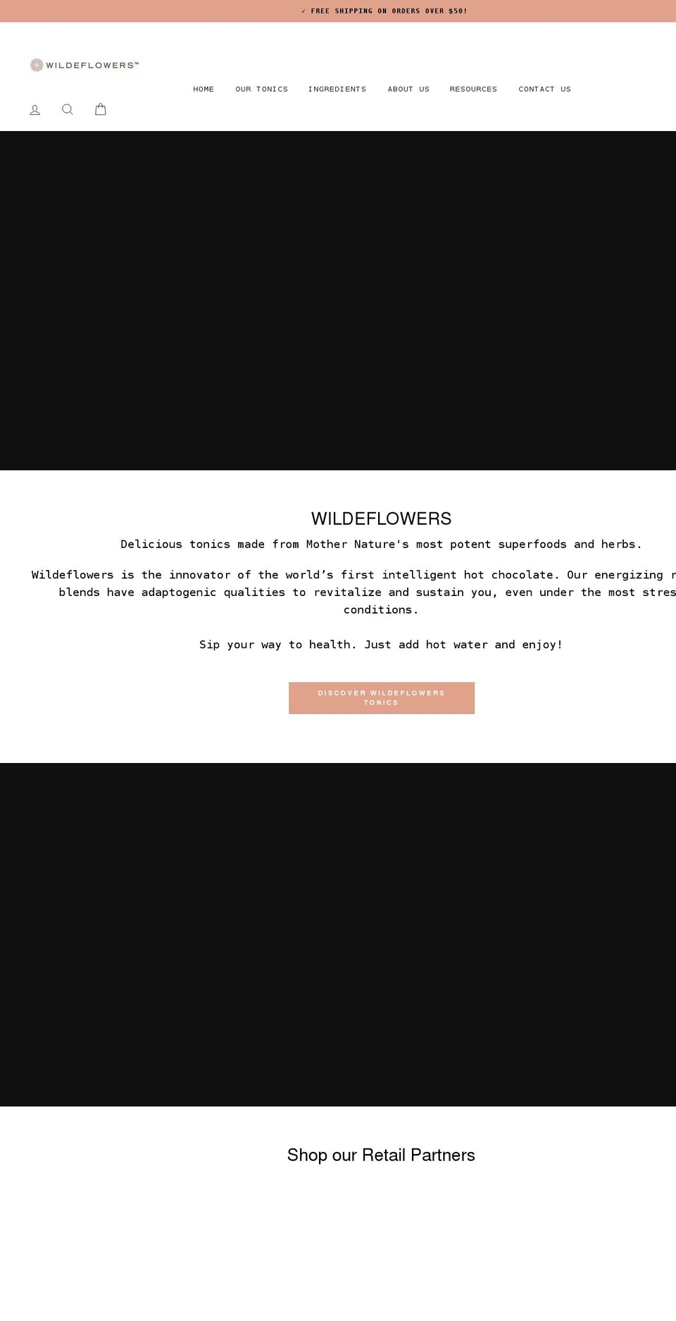 wildeflowers.com shopify website screenshot